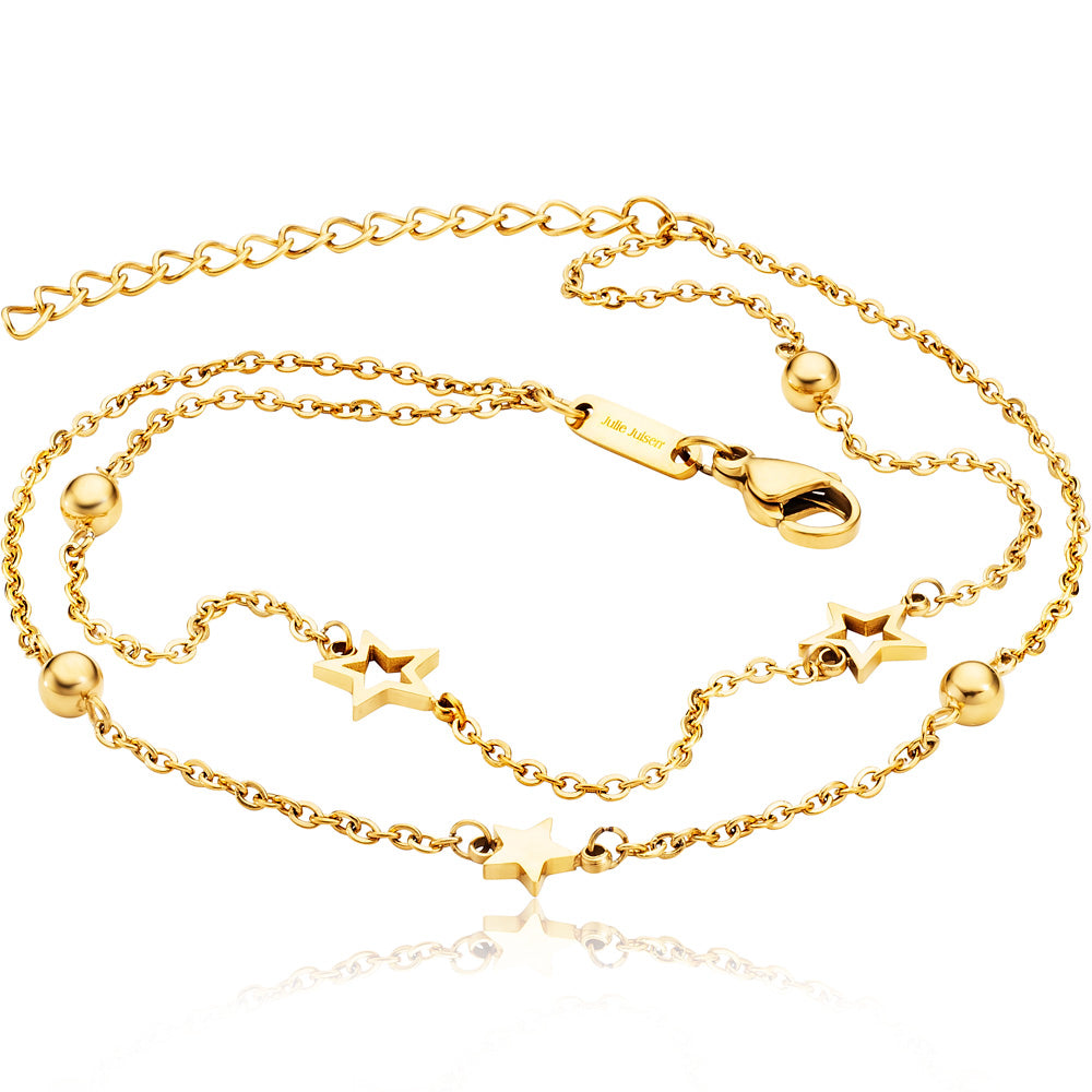 JULIE JULSEN ANKLET STEEL STARS
