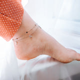 Julie Julsen, Anklet aus Stahl, CROSS-INFINITY HEART-WING, silber