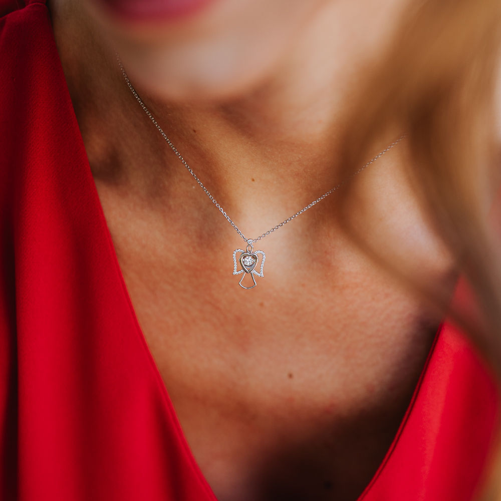 JULIE JULSEN DANCING STONE KETTE ENGEL 32 ZIRKONIA Halsketten Julie Julsen