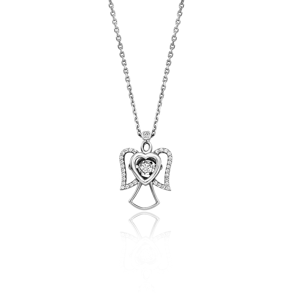JULIE JULSEN DANCING STONE KETTE ENGEL 32 ZIRKONIA Halsketten Julie Julsen