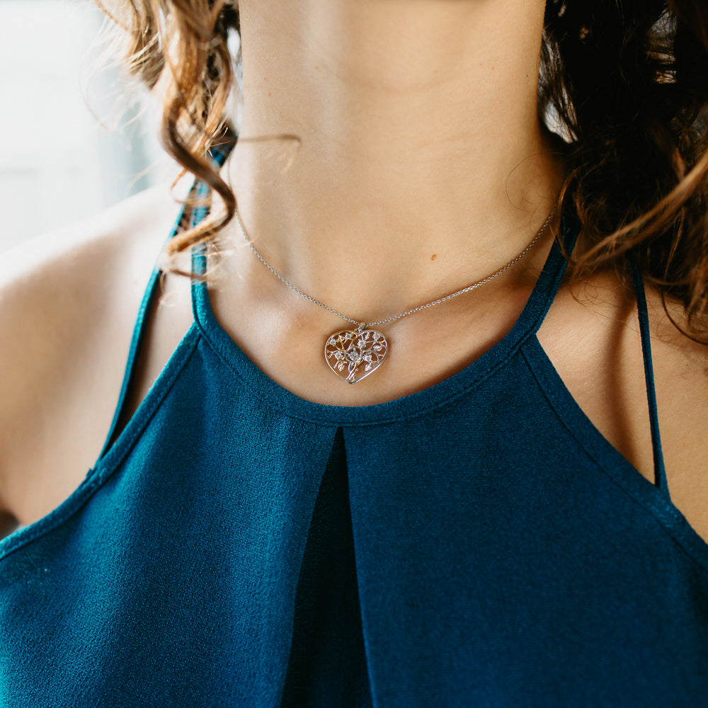 JULIE JULSEN DANCING STONE KETTE LIEBESBAUM SILBER VERGOLDET 7 ZIRKONIA Halsketten Julie Julsen