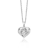 Julie Julsen Dancing Stone Kette HERZ silber mit 8 Zirkonia