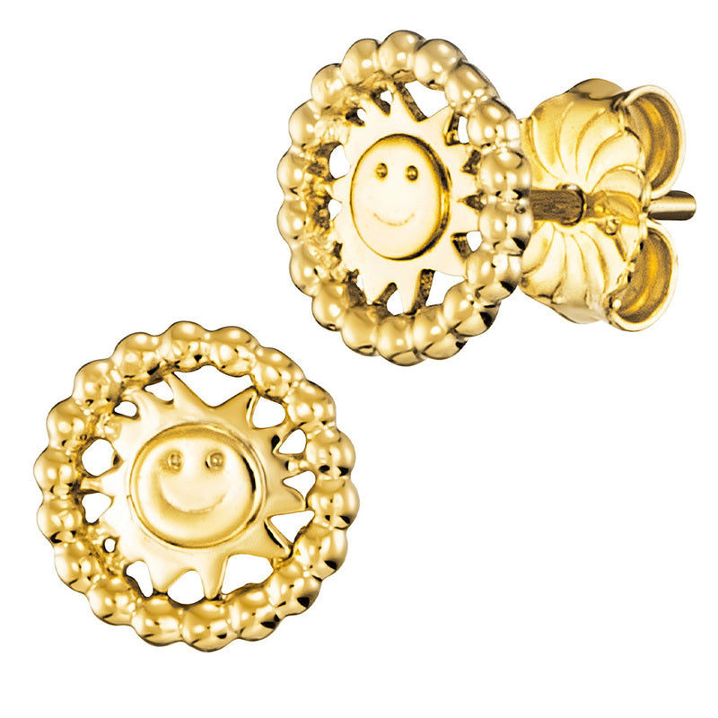 Julie Julsen Ohrstecker SMILING SUN vergoldet