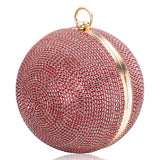 Julie Julsen Disco Handtasche rund mit roten Zirkonia