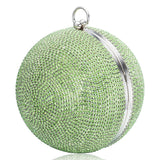 Julie Julsen Disco Handtasche rund mit grünen Zirkonia