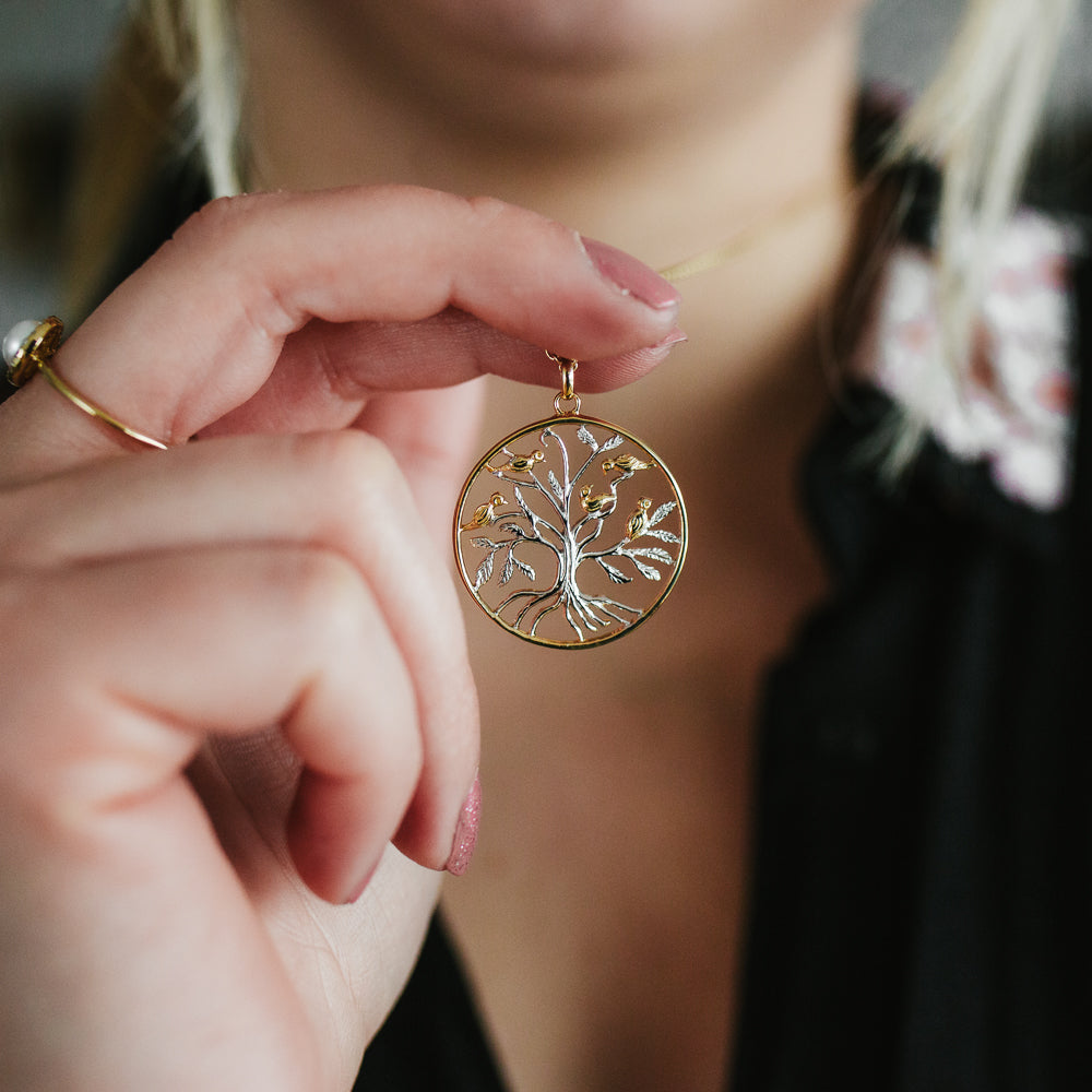 JULIE JULSEN KETTE VERGOLDET LEBENSBAUM BICOLOR