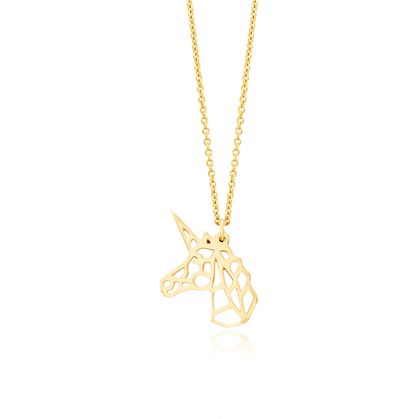 Julie Julsen, Kette vergoldet, Anhänger Einhorn vergoldet