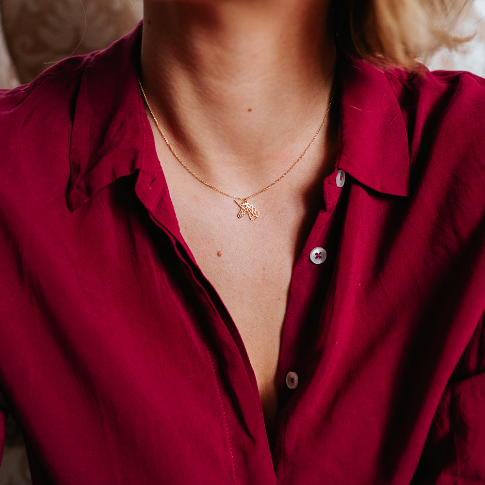 Julie Julsen, Kette vergoldet, Anhänger Einhorn vergoldet