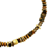 Julie Julsen Loving Stones, Kette aus braunen Edelsteinen -Tigeraugen,Rauchquarz