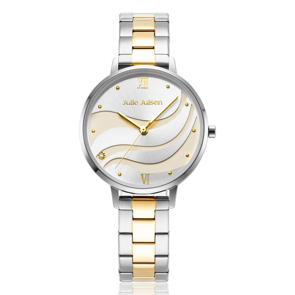 Julie Julsen Uhr, Wave II Gold, silber-vergoldet, 30m