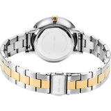 Julie Julsen Damen Armbanduhr 34mm silber vergoldet perlmutt weißes Zifferblatt mit 70 Zirkonia 3atm