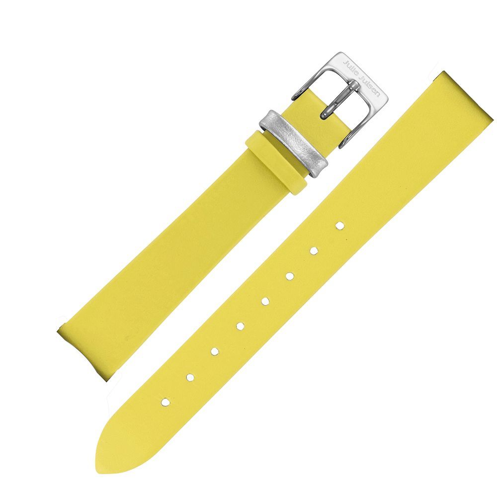 JULIE JULSEN LEDERBAND GELB / V-STAHL >PIN SYSTEM< Uhrenarmbänder Julie Julsen Default Title