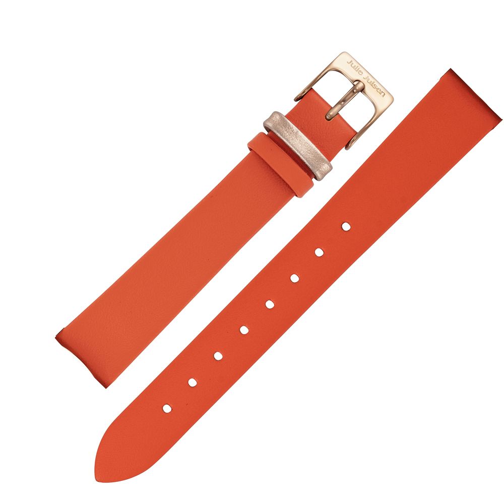 JULIE JULSEN LEDERBAND ORANGE / V-STAHL >PIN SYSTEM< Uhrenarmbänder Julie Julsen Default Title