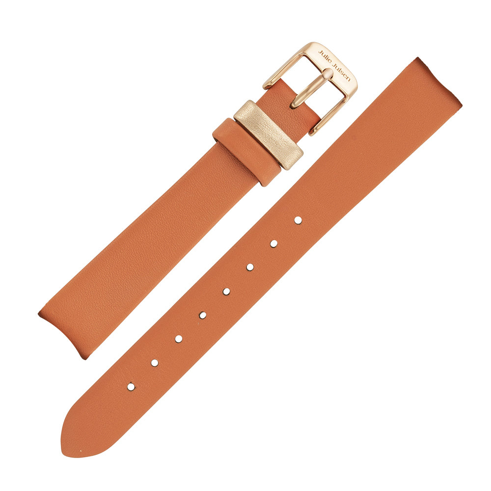 JULIE JULSEN LEDERBAND CORAL/ V-ROSÉ >PIN SYSTEM< Uhrenarmbänder Julie Julsen Default Title