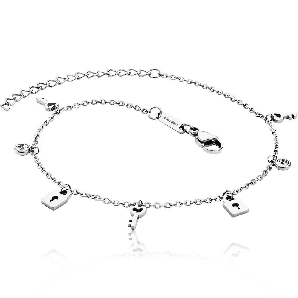 JULIE JULSEN ANKLET STEEL LOCKS & KEYS