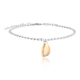 JULIE JULSEN SPIRIT FUSSKETTCHEN in SILVER mit echter Muschel