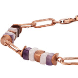 Julie Julsen Loving Stones Armband aus 16 lila Edelsteinen - Amethyst , Rosenquarz