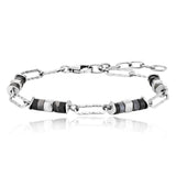 Julie Julsen Loving Stones Armband aus 16 schwarzen Edelsteinen - Achat, Labradorit