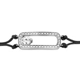 Julie Julsen Armband schwarz-silber mit 37 Zirkonia one-size