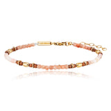 Julie Julsen Loving Stones Armband aus 58 beigen Edelsteinen - Hessonit-Granat, Opal, Sonnenstein