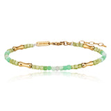 Julie Julsen Loving Stones Armband aus 60 grünen Edelsteinen - Chrysopras, Peridot, Labradorit