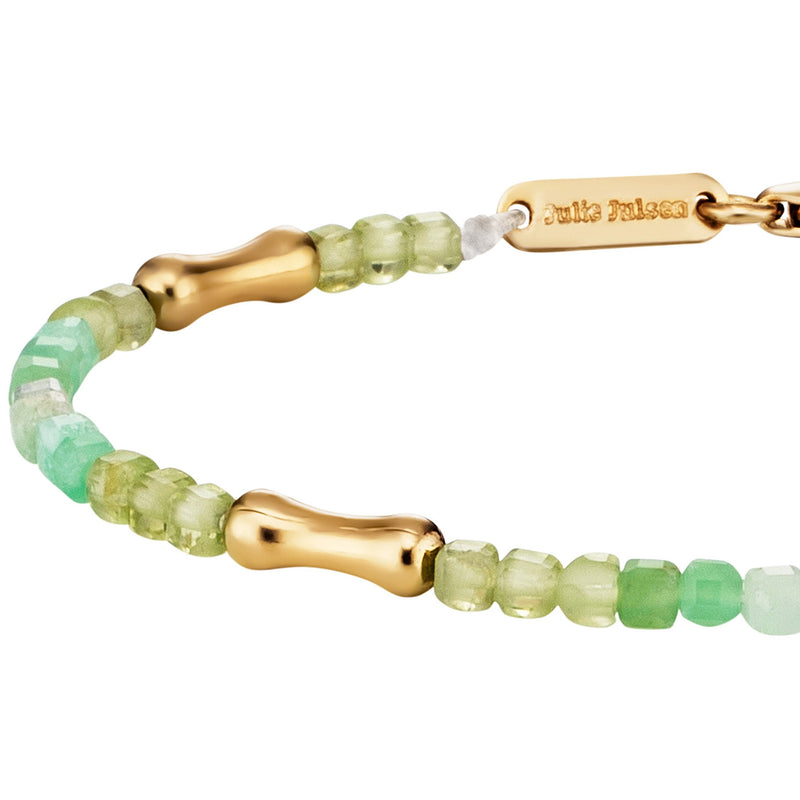 Julie Julsen Loving Stones Armband aus 60 grünen Edelsteinen - Chrysopras, Peridot, Labradorit