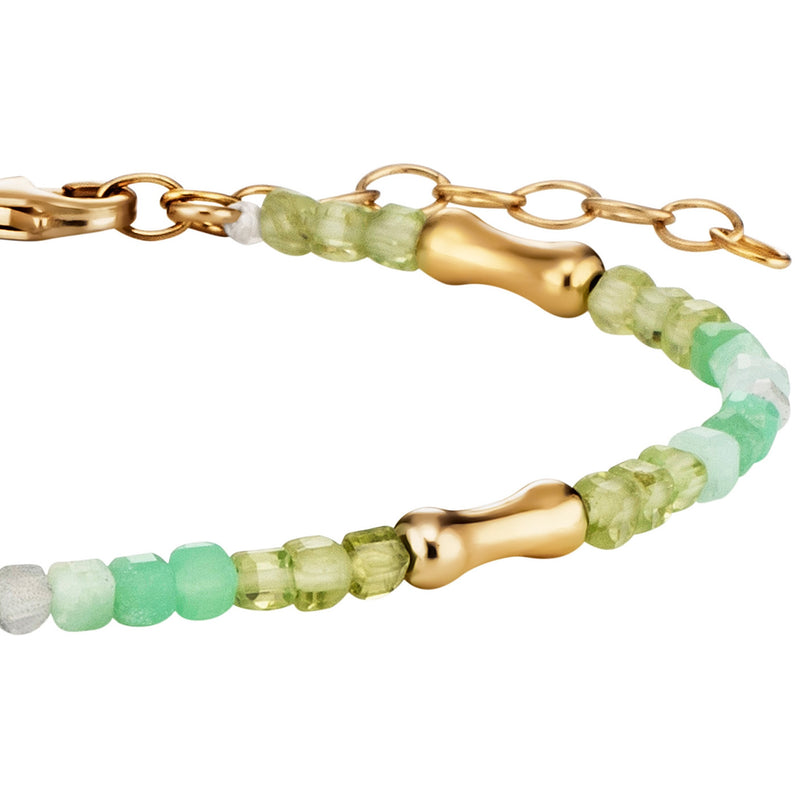 Julie Julsen Loving Stones Armband aus 60 grünen Edelsteinen - Chrysopras, Peridot, Labradorit