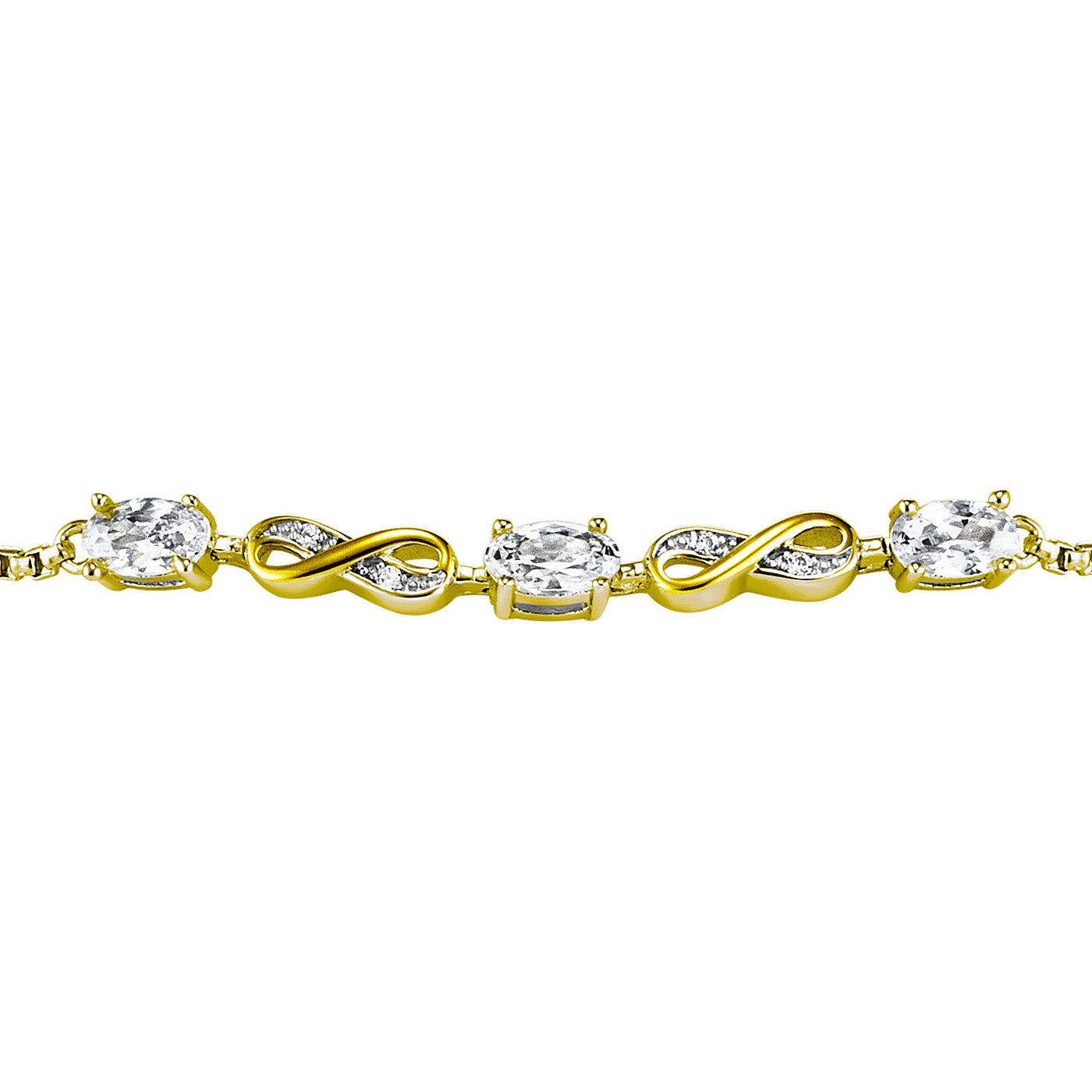 Julie Julsen Armband vergoldet mit 3 weiße Zirkonia