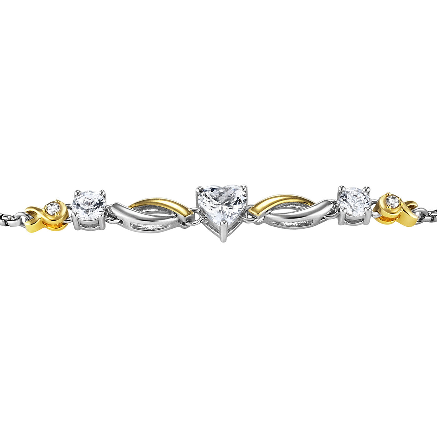 Julie Julsen Armband silber mit 3 weiße Zirkonia