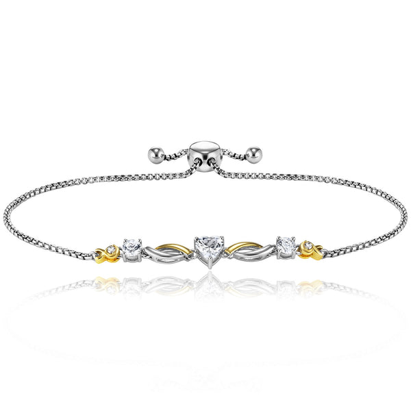 Julie Julsen Armband silber mit 3 weiße Zirkonia