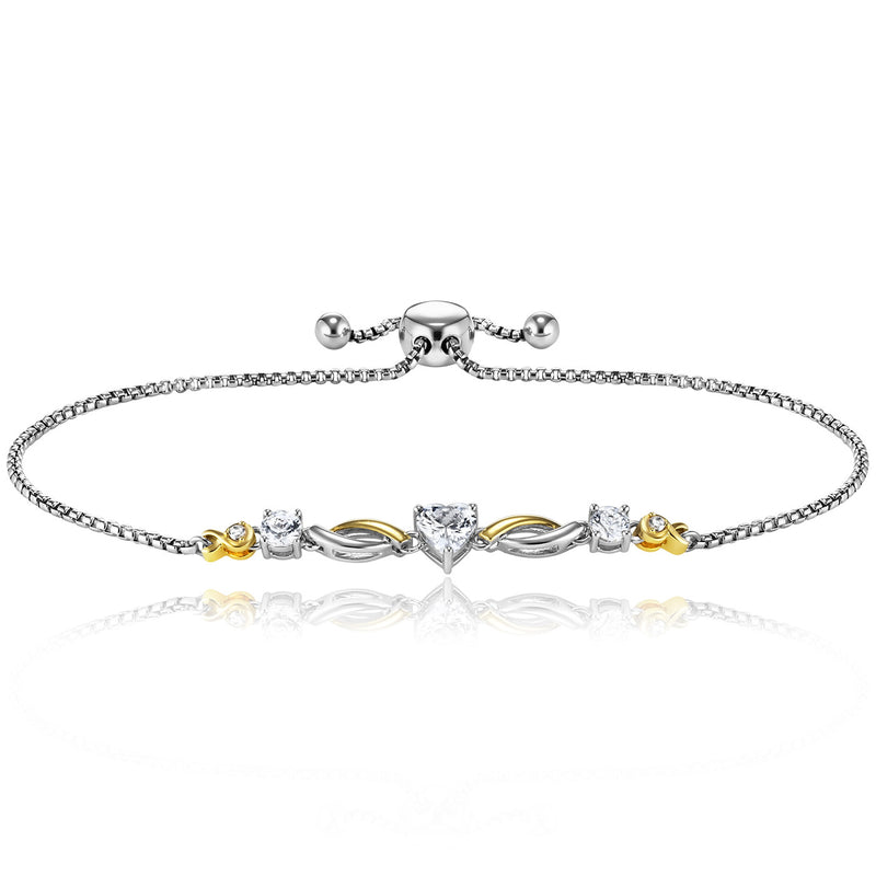 Julie Julsen Armband silber mit 3 weiße Zirkonia