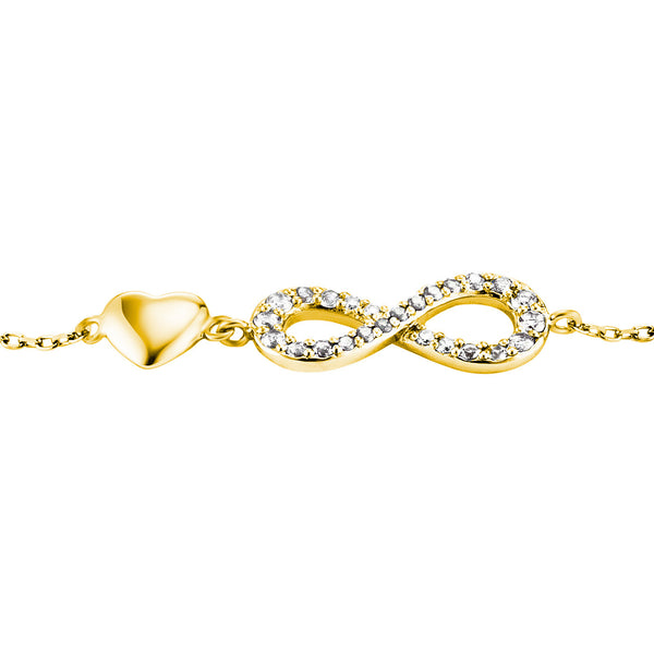 Julie Julsen Armband INFINITY vergoldet mit 25 weiße Zirkonia