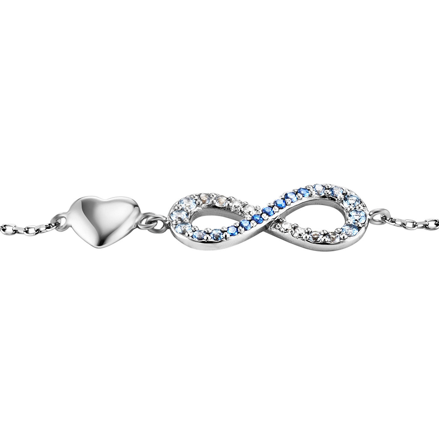 Julie Julsen Armband INFINITY silber mit 25 bunten Zirkonia