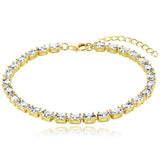 Julie Julsen Armband CRYSTAL LINE vergoldet mit 28 weiße Zirkonia