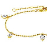 Julie Julsen Armband HANGING CRYSTAL vergoldet 5 weiße Zirkonia