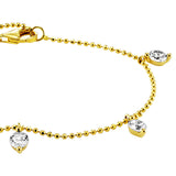 Julie Julsen Armband HANGING CRYSTAL vergoldet 5 weiße Zirkonia