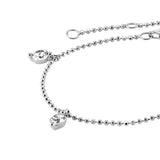 Julie Julsen Armband HANGING CRYSTAL silber 5 weiße Zirkonia