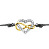Julie Julsen Armband INFINITY HEART silber mit 20 weiße Zirkonia