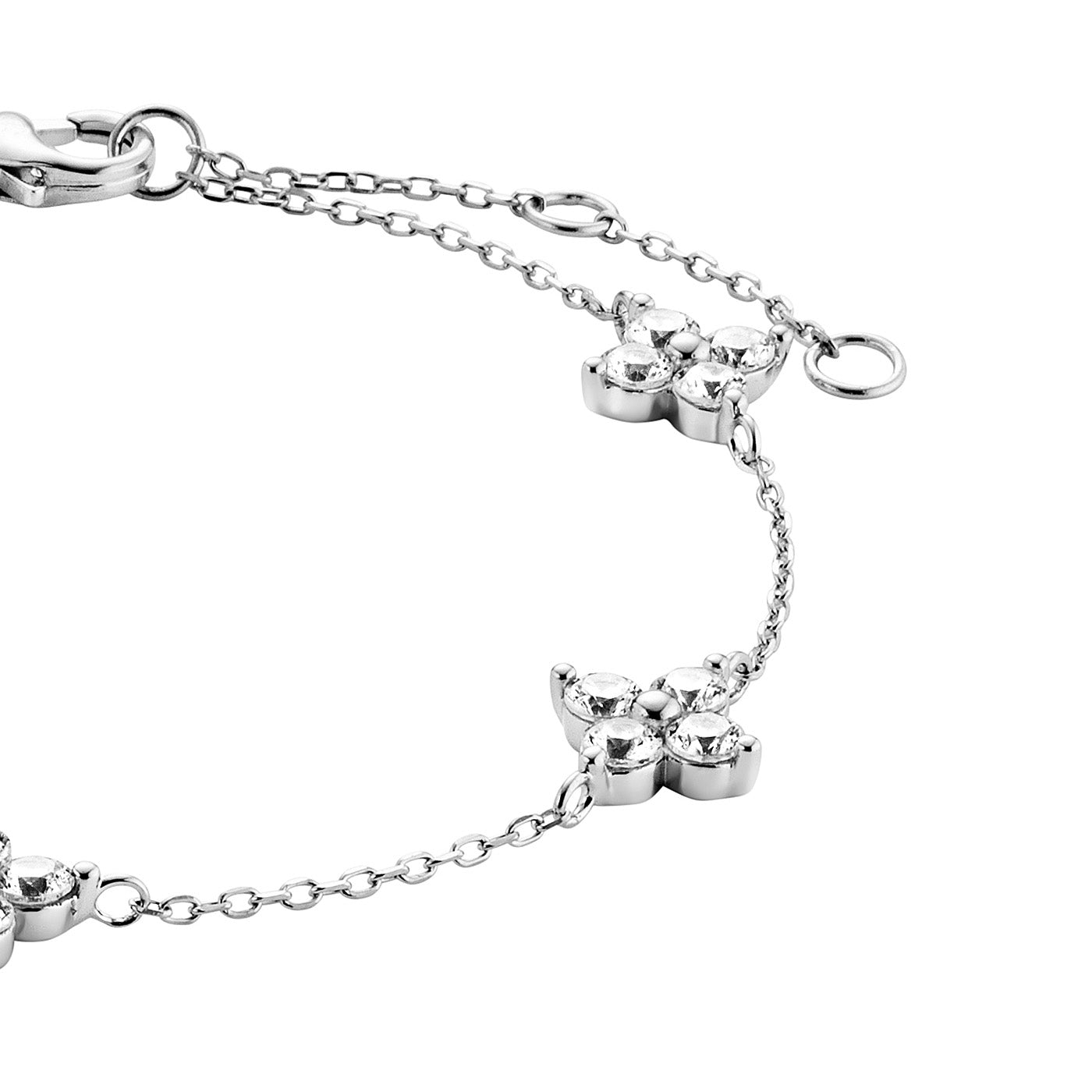 Julie Julsen Armband Silber rhodiniert mit 20 weißen Zirkonia