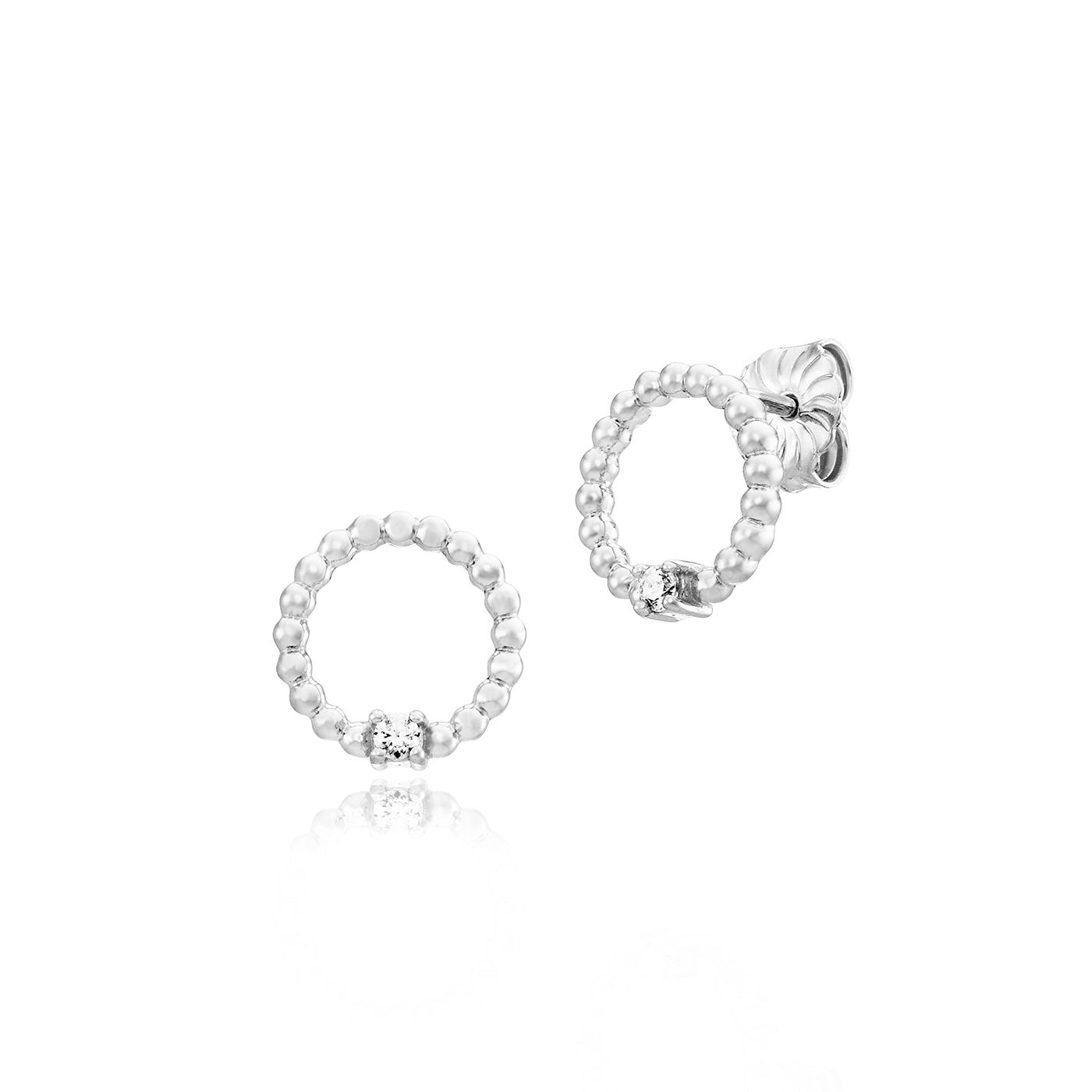 Julie Julsen Ohrschmuck silber mit 2 Zirkonia