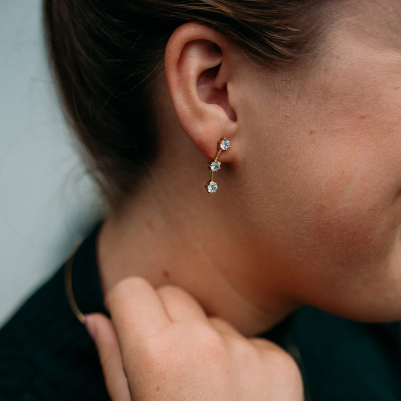 Julie Julsen Ohrschmuck vergoldet mit 6 Zirkonia