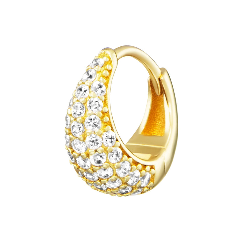 Julie Julsen Creolen CRYSTAL DROP vergoldet mit 78 weiße Zirkonia