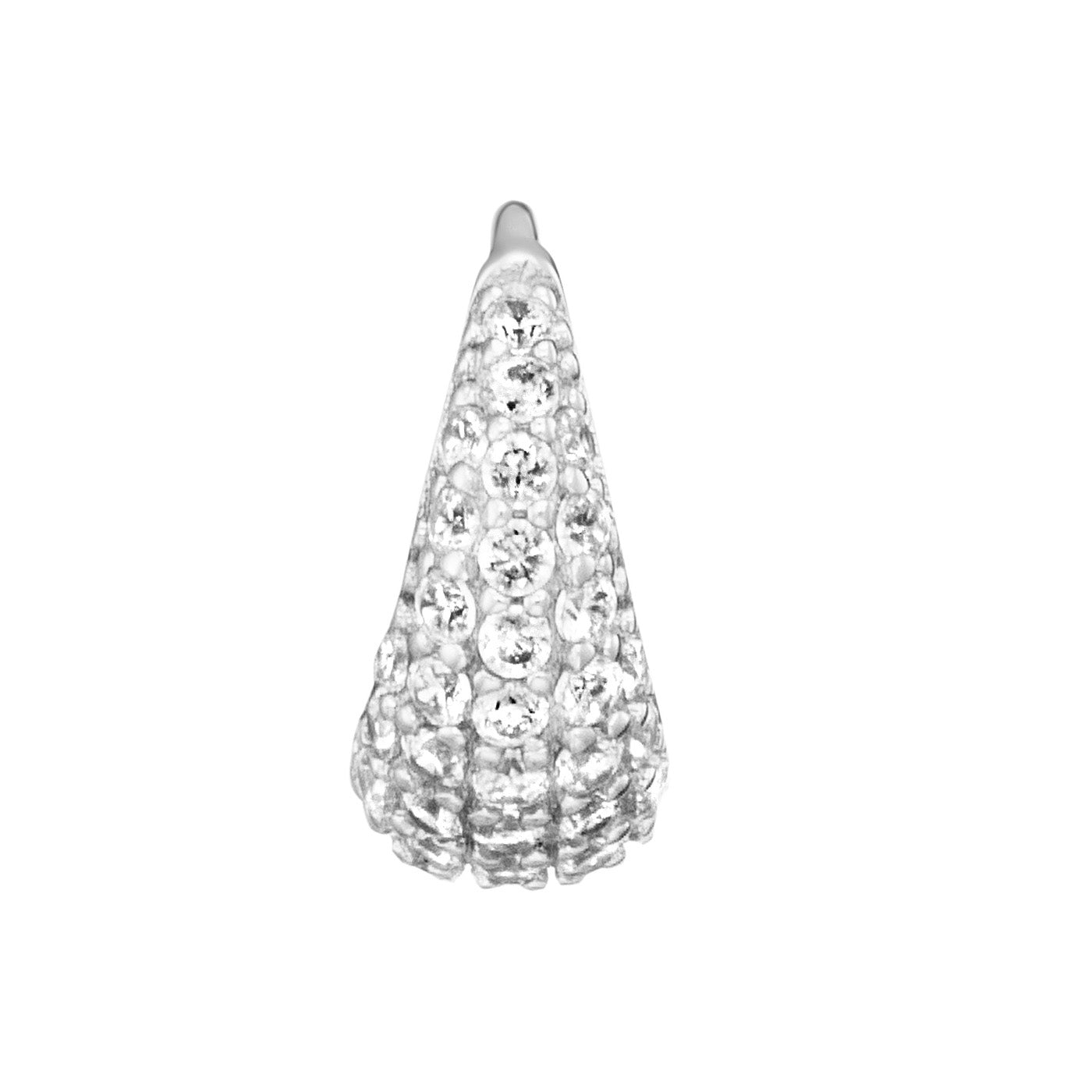Julie Julsen Creolen CRYSTAL DROP silber mit 78 weiße Zirkonia