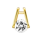 Julie Julsen Ohrstecker TRAPPED CRYSTAL vergoldet mit 2 weiße Zirkonia