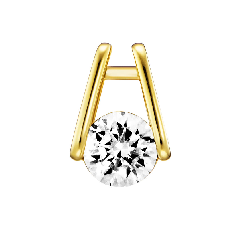 Julie Julsen Ohrstecker TRAPPED CRYSTAL vergoldet mit 2 weiße Zirkonia