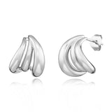 Julie Julsen Ohrstecker BENDED LINES silber