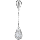 Julie Julsen Ohrhänger CRYSTAL DROP silber mit 190 weiße Zirkonia