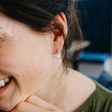 Julie Julsen Ohrstecker CIRCLE PEARL silber mit 58 weiße Zirkonia