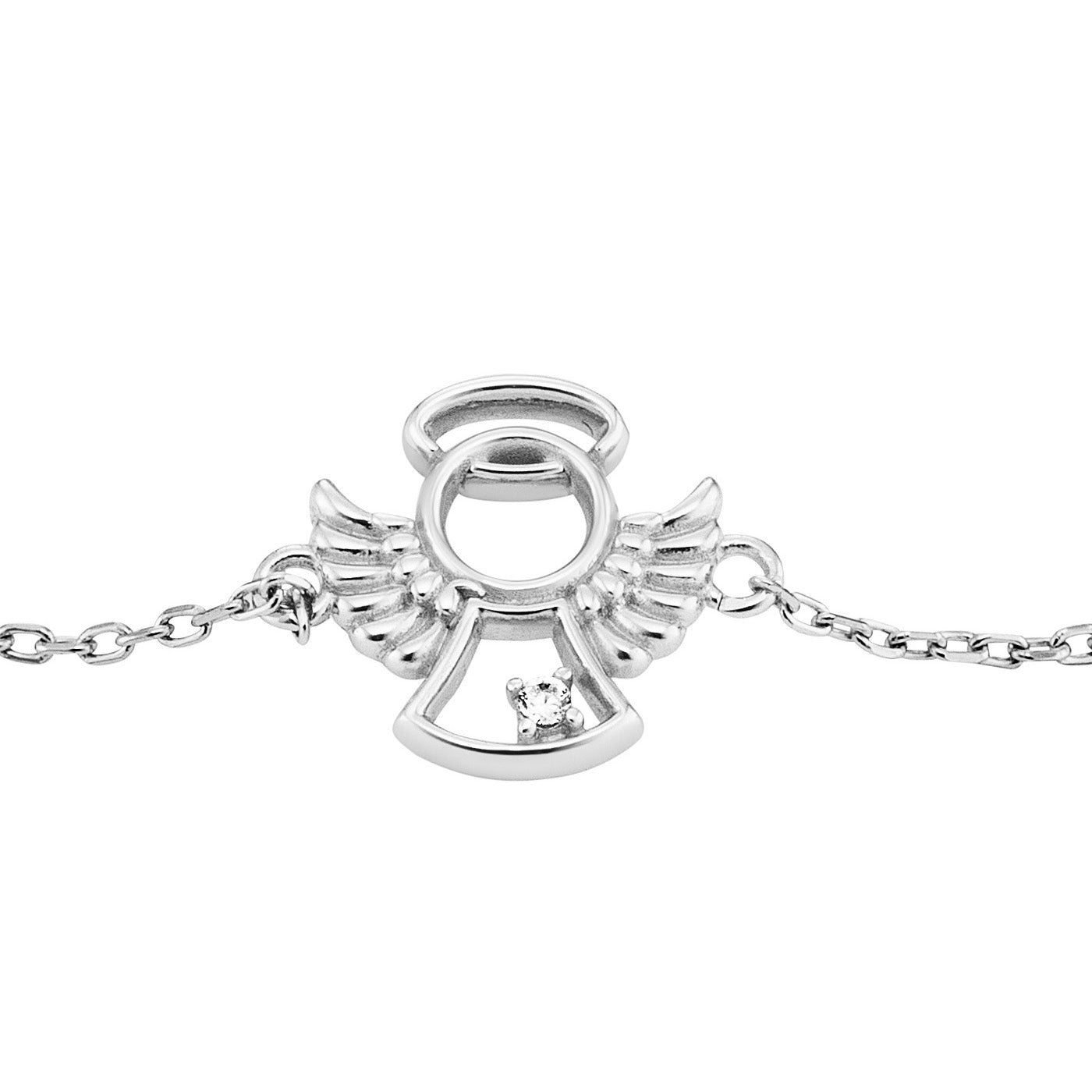 Julie Julsen KIDS Armband ANGEL Silber rhodiniert mit 1 weißen Zirkonia