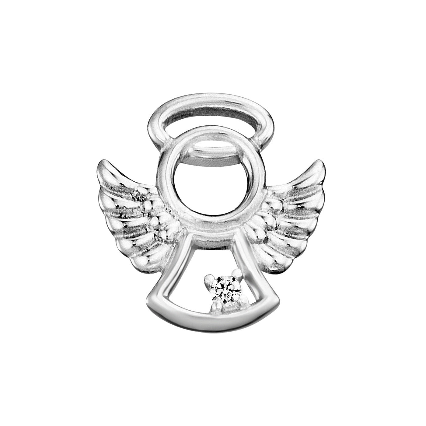 Julie Julsen KIDS Ohrstecker ANGEL Silber rhodiniert mit 2 weißen Zirkonia